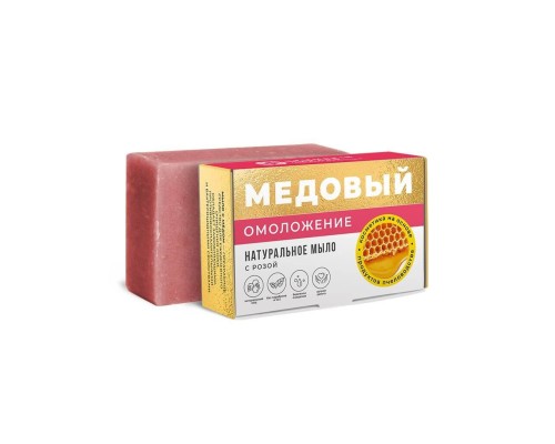 Медовое мыло Омоложение с розой