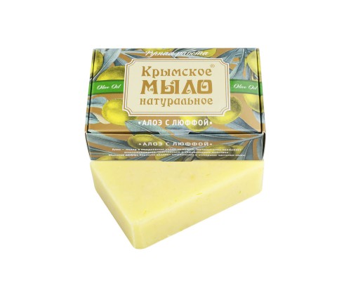 Крымское натуральное мыло на оливковом масле Алоэ с люффой Крымское натуральное мыло на оливковом масле Алоэ с люффой
