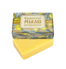 Крымское натуральное мыло на оливковом масле Корица и лимон