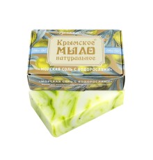 Крымское натуральное мыло на оливковом масле С морской солью и водорослями