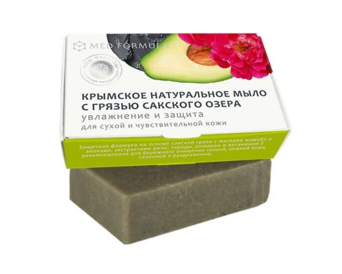 Крымское натуральное мыло на основе грязи Сакского озера Увлажнение и защита